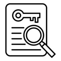 Keywords Search Line Icon vector