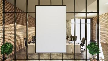 News studio white room design Backdrop for TV shows.3D rendering photo