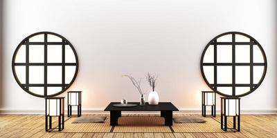 Room Design Japanese-style. 3D rendering photo