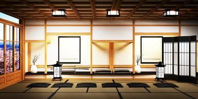 Room Design Japanese-style. 3D rendering photo