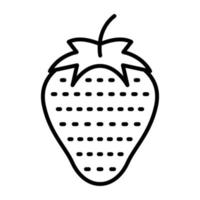 Strawberry Line Icon vector