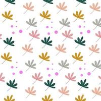 Soft pattern with colorful flowers on white background vector