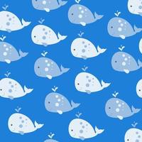 Cute fish on blue background vector