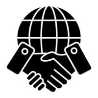 Multinational Glyph Icon vector