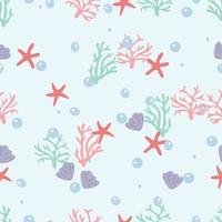 beautiful sea seamless pattern background vector