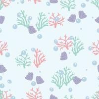 beautiful sea seamless pattern background vector