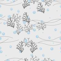 beautiful seamless pattern of seaweed vector