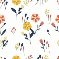 beautiful seamless pattern flower leaf background vector