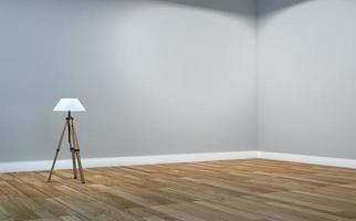 empty room with lamp. 3D rendering photo