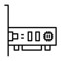 Network Interface Card Line Icon vector