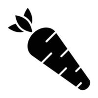 icono de glifo de zanahorias vector