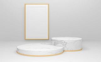 white podium on background abstract minimal style. 3D rendering photo