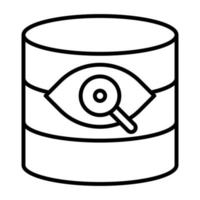 Database Vision Line Icon vector