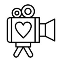 Video Camera Line Icon vector