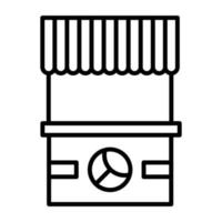 Booth Line Icon vector