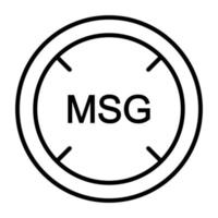 Msg Line Icon vector