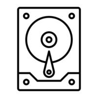 Hard Drive Line Icon vector