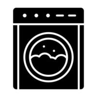 Laundry Machine Glyph Icon vector