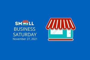 flye or banner or illustration of saturday small business event