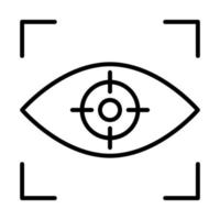 Eye Focus Line Icon vector