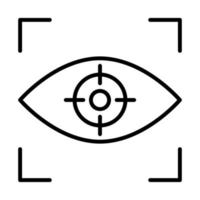 Eye Focus Line Icon vector