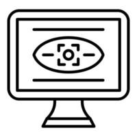 Security Monitors Line Icon vector