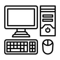 Computer Line Icon vector