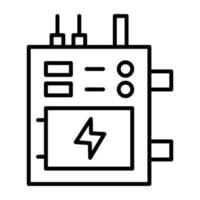 Fuse Box Line Icon vector