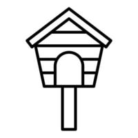 Bird House Line Icon vector