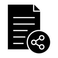 Content Sharing Glyph Icon vector