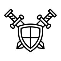 Knight Line Icon vector