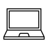 icono de línea de laptop vector