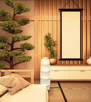 Chinese style Room interior. 3D rendering photo