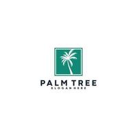 palm tree logo template, vector, icon in white background vector