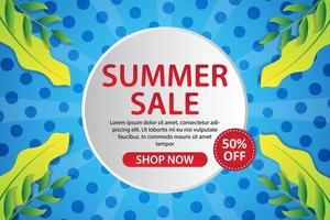 tropical summer sale banner template collection vector