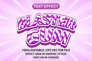 blaster gum 3d editable text effect vector