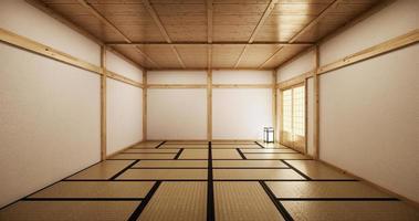 interior design,modern living room with tatami mat and traditional japanese door on best window view. 3d rendering photo