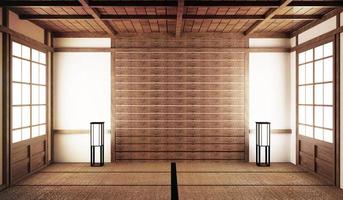 Mock up, Designed specifically in Japanese style, empty room. 3D rendering photo