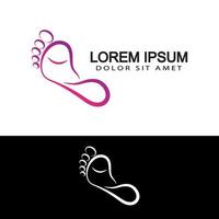 foot logo template design vector with isolated white background