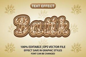 efecto de texto editable 3d batik vector