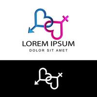 gender logo colorful template design vector