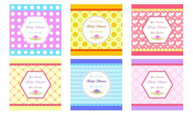 baby shower invitation card bundle