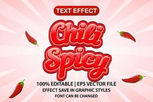 chili spicy 3d editable text effect