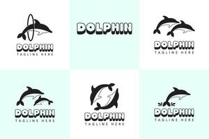 dolphin logo template design vector bundle