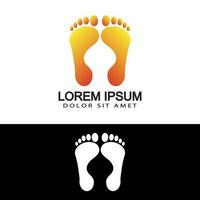 foot logo template design vector with isolated white background