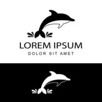 dolphin logo template design vector in isolated background