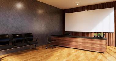 waiting room interior on office design.3D rendering photo