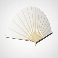 Japanese folding fan 3D rendering photo