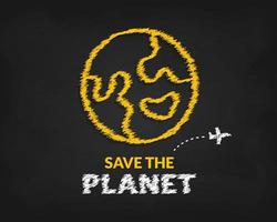 Fondo del día internacional de la tierra, salvar el concepto del planeta tierra, protección del medio ambiente ecológico vector