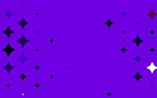 Fondo de vector violeta claro con estrellas de colores.
